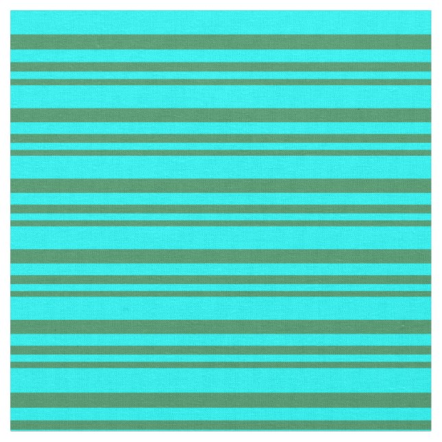 Sea Green and Aqua Coloured Pattern Fabric (Close Up)