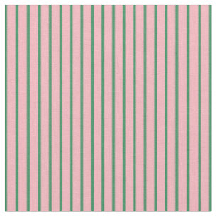 Sea Green and Light Pink Striped/Lined Pattern Fabric
