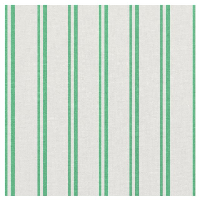 Sea Green and Mint Cream Coloured Stripes Pattern Fabric (Close Up)