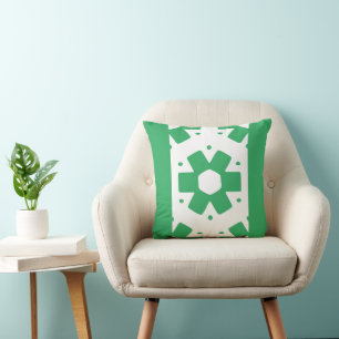Sea green and white Decor Cushion