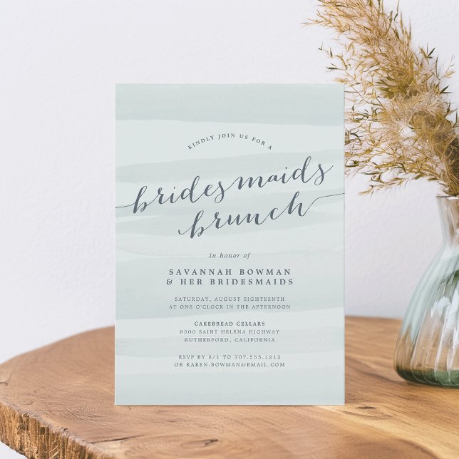 Sea Green Bridesmaids Brunch Invitation (Creator Uploaded)