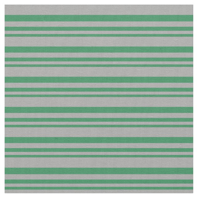 Sea Green & Dark Grey Coloured Stripes Pattern Fabric (Close Up)