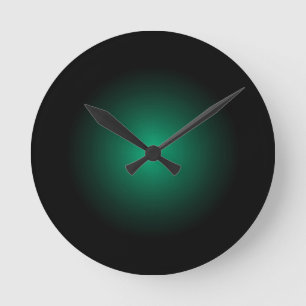 Sea Green Drama Modern Urban Art Products Round Clock
