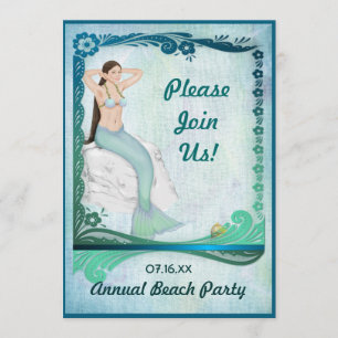 Sea Green Fantasy Invitation