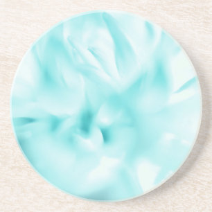 Sea Green Floral Print Sandstone Coaster
