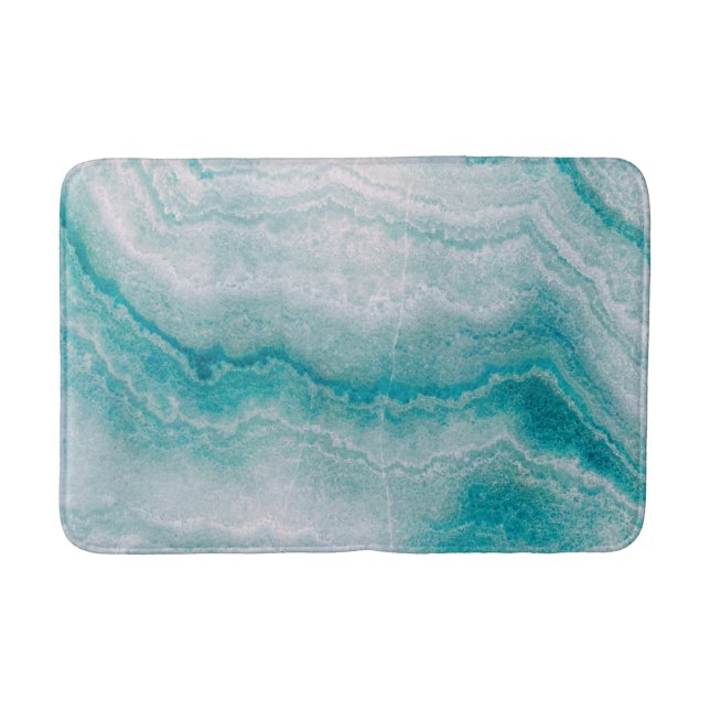 Sea Green Marble Texture Bath Mat (Front)