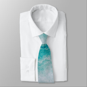 Sea Green Marble Texture Tie