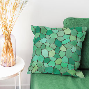 Sea Green Mosaic Cushion
