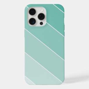 Sea Green Ombré Stripes iPhone Case