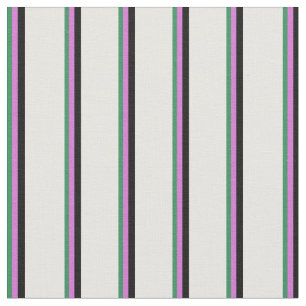 Sea Green, Orchid, Black, and Mint Cream Coloured Fabric