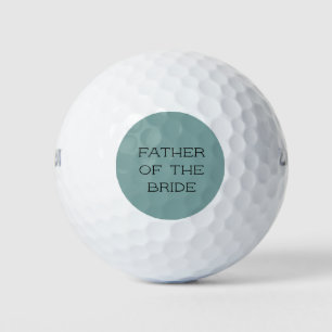 Sea Green Personalised Father of the Bride Golf Balls