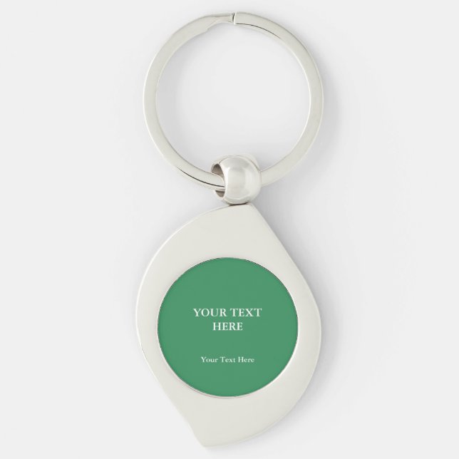 Sea Green Plain Elegant Modern Minimalist Key Ring (Front)