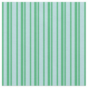 Sea Green & Powder Blue Coloured Stripes Pattern Fabric