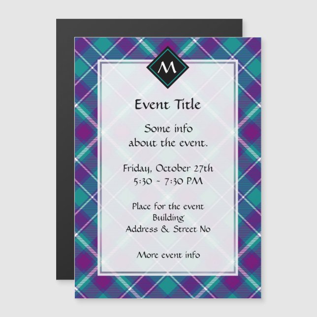 Sea Green, Purple and Blue Tartan (Front/Back)