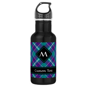 Sea Green, Purple and Blue Tartan 532 Ml Water Bottle