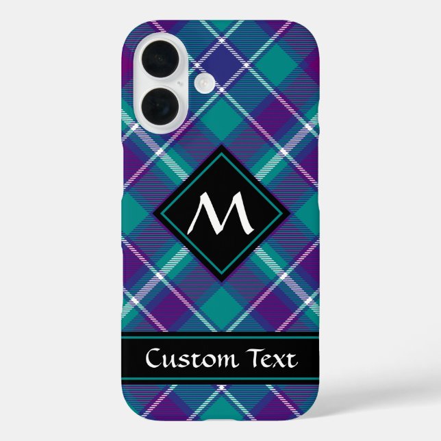 Sea Green, Purple and Blue Tartan Case-Mate iPhone Case (Back)