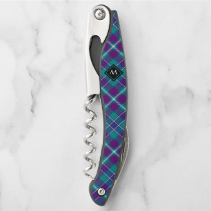 Sea Green, Purple and Blue Tartan Corkscrew