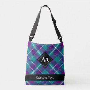 Sea Green, Purple and Blue Tartan Crossbody Bag