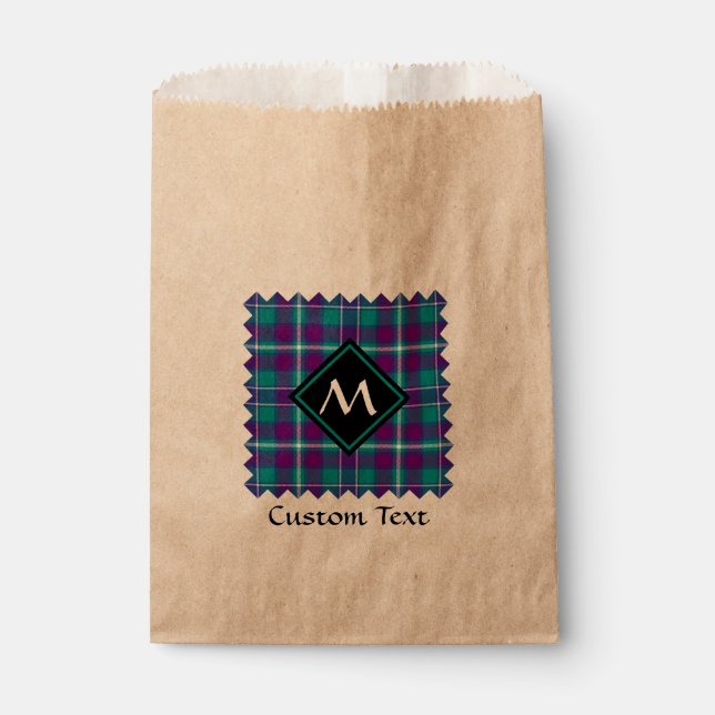 Sea Green, Purple and Blue Tartan Favour Bag (Front)