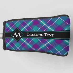 Sea Green, Purple and Blue Tartan Golf Head Cover