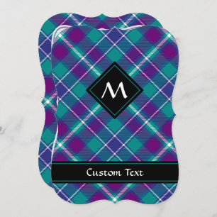 Sea Green, Purple and Blue Tartan Invitation