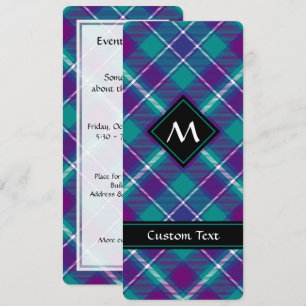 Sea Green, Purple and Blue Tartan Invitation