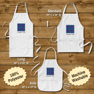 Sea Green, Purple and Blue Tartan Long Apron