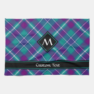 Sea Green, Purple and Blue Tartan Tea Towel