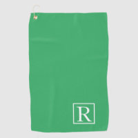 Sea Green White Monogram Initial Name Cute Custom