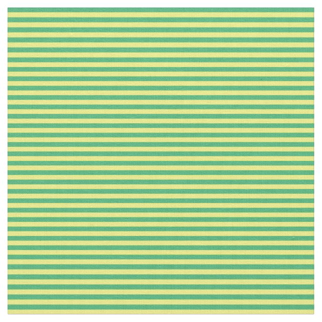 Sea Green & Yellow Coloured Lines Fabric (Close Up)