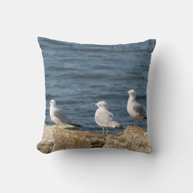 Sea Gulls American MoJo Pillow (Front)