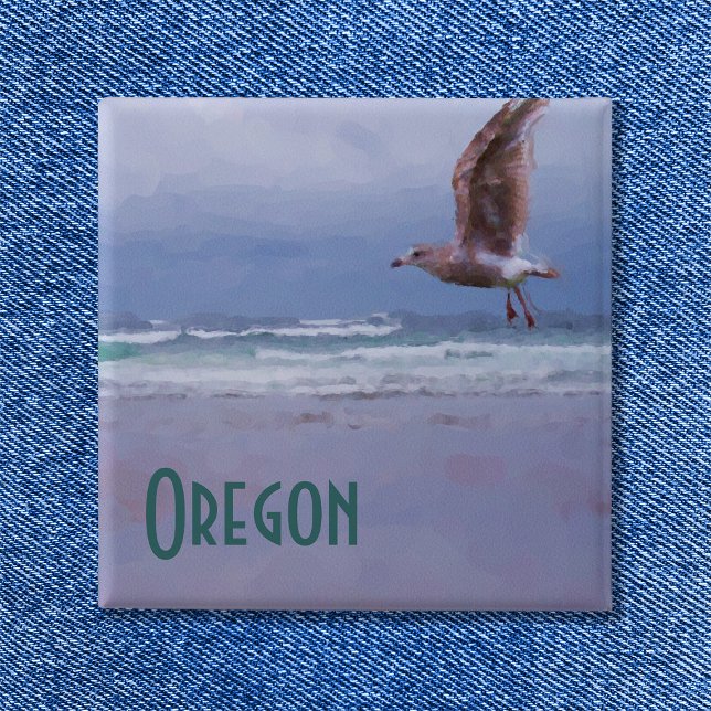 Sea Gypsy Digital Watercolor Photo Art 15 Cm Square Badge (Sea Gypsy Button)