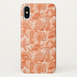 Sea hand drawn pattern iPhone x case