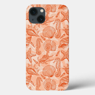 Sea hand drawn pattern iPhone 13 case