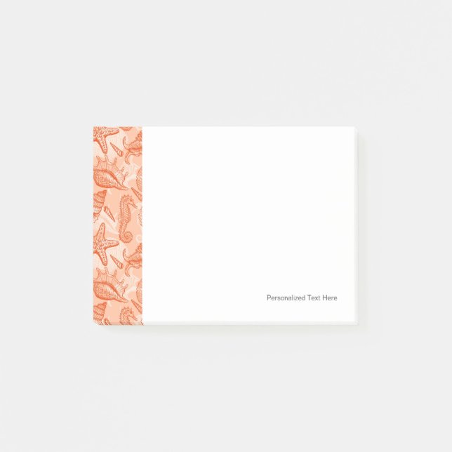 Sea hand drawn pattern post-it notes (Front)