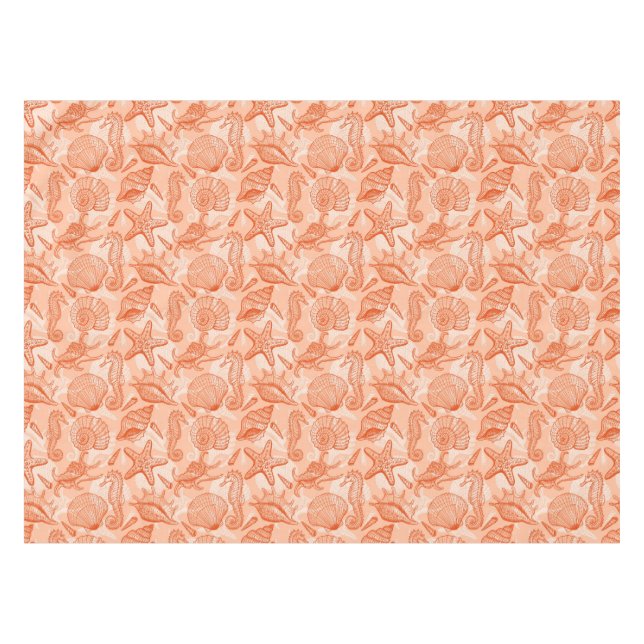 Sea hand drawn pattern tablecloth (Front (Horizontal))