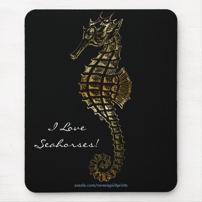SEA-HORSE 3D Metallic Art Mousepad (Front)