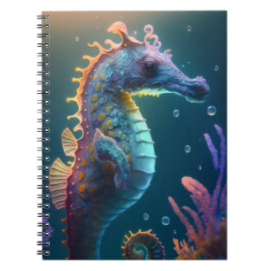 Sea Horse Animal Portrait Painting Wildlife Ocean Notebook