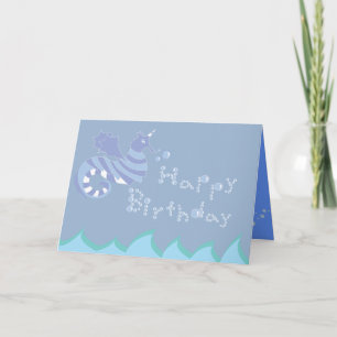 Sea Horse Birthday Card