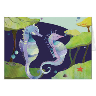 Sea Horse Blank Card