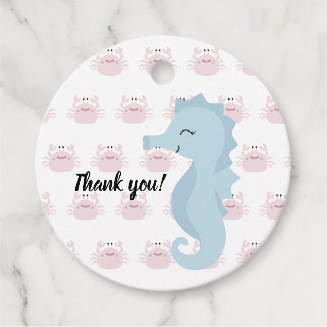 Sea Horse Favour Tags (Front)