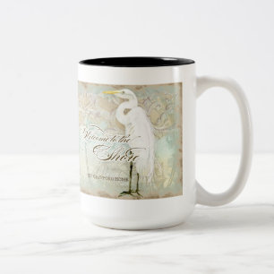 Sea Horse, Great Egret Coastal Beach - Coffee Mug