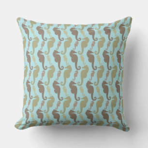 Sea Horse Ocean Zig Zag Outdoor Cushion