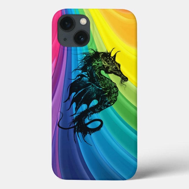 Sea Horse on Rainbow Case-Mate iPhone Case (Back)