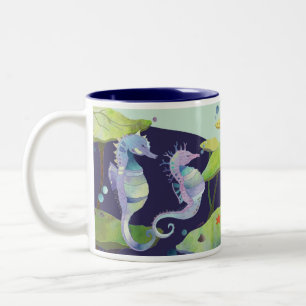 Sea Horse Paradise Two-Tone Coffee Mug