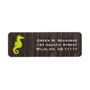 Sea horse return address label