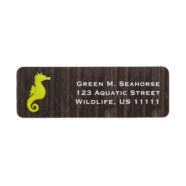 Sea horse return address label (Front)