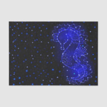 sea horse swims in lights