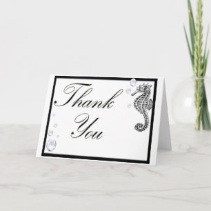 Sea Horse Thank You Card