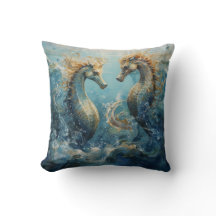 Sea Horse Throw Pillow